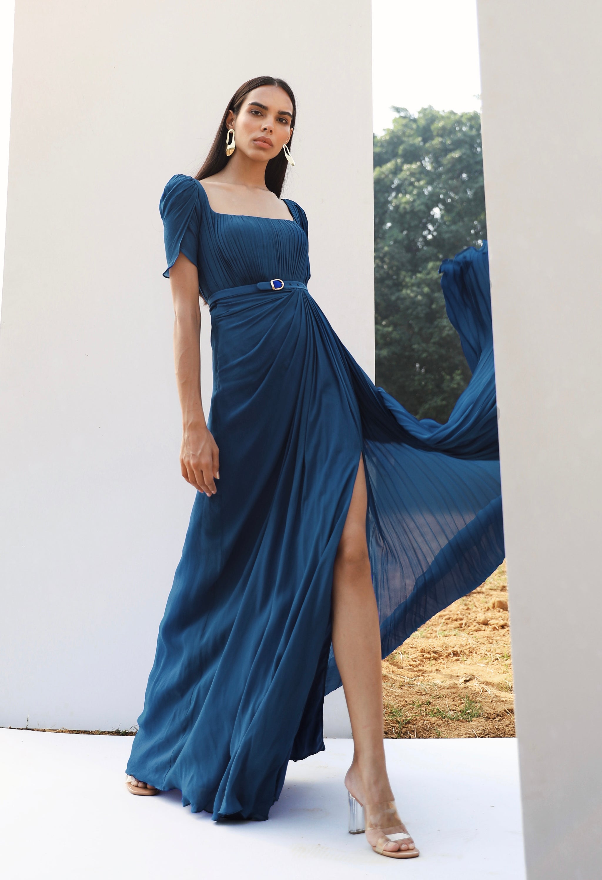 blue dress shades Liberty Wedding Dress Anne Barge